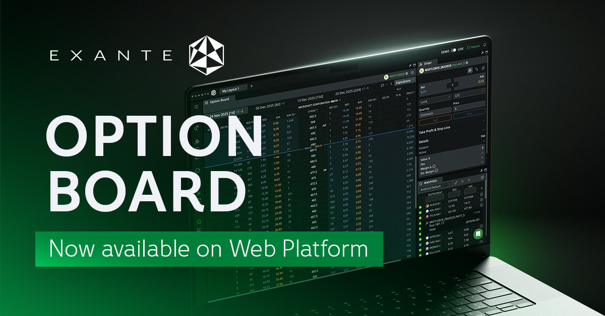 Product Update: Option Board on the web platform